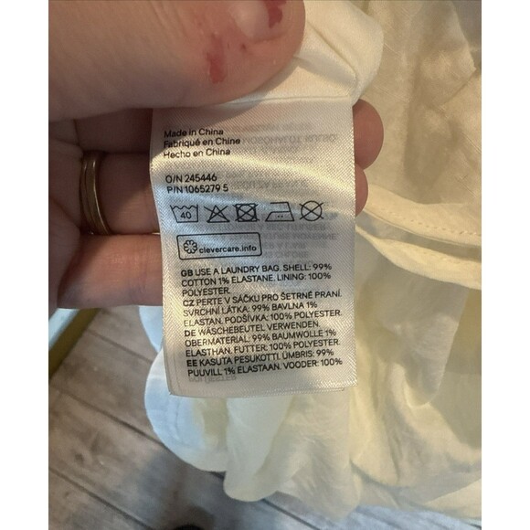 New With Tag Divided H&M Skirt & Blouse Set White Puff Sleeve Boho Large - Picture 8 of 8